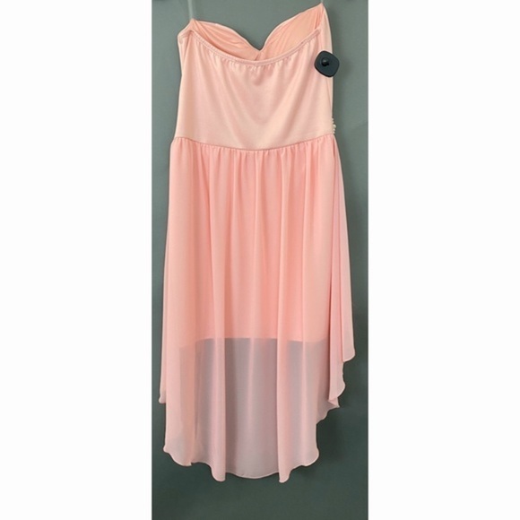 JACARANDA Blush Strapless High Low Dress - Picture 3 of 3